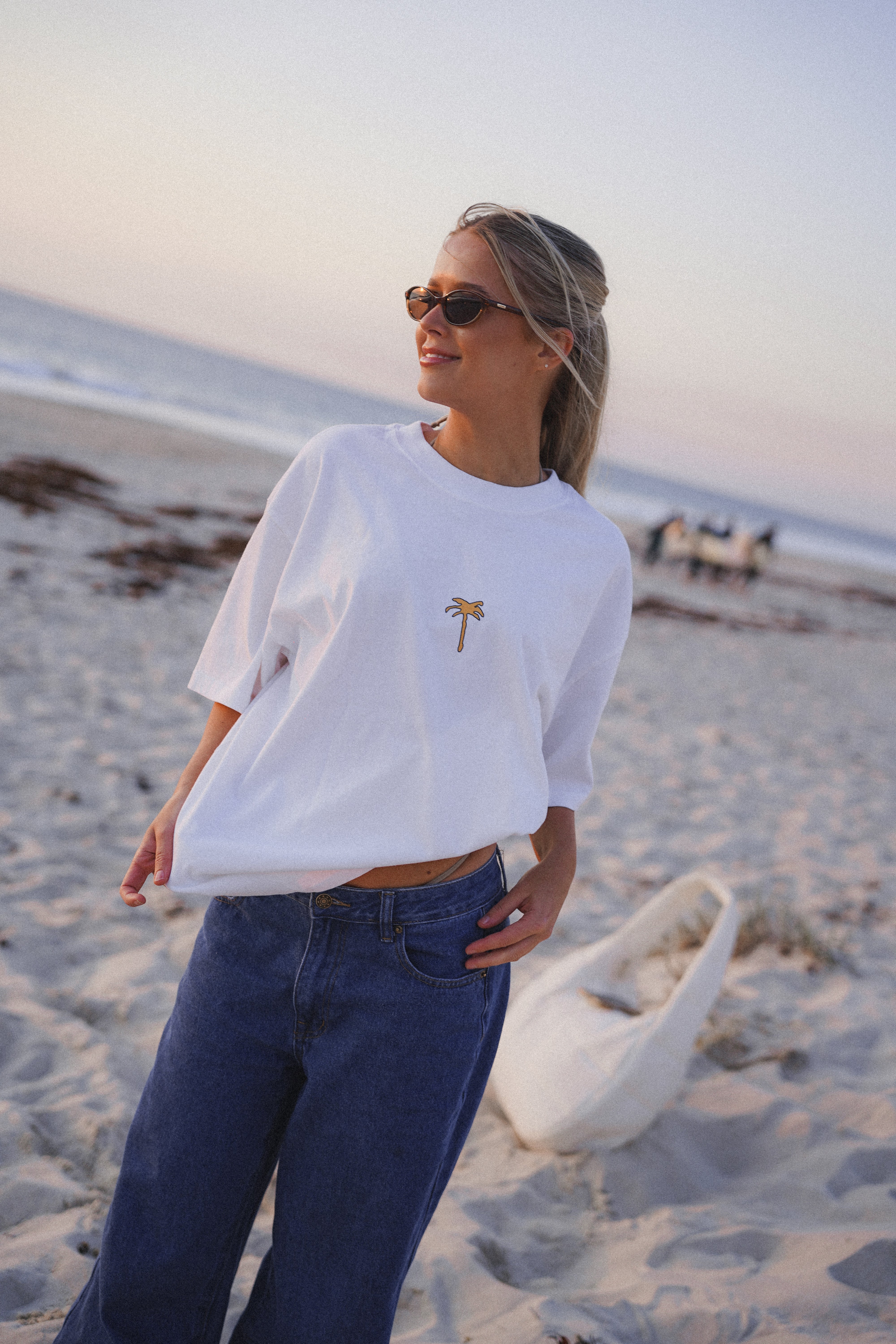 Palm Tee | Yellow / Blue