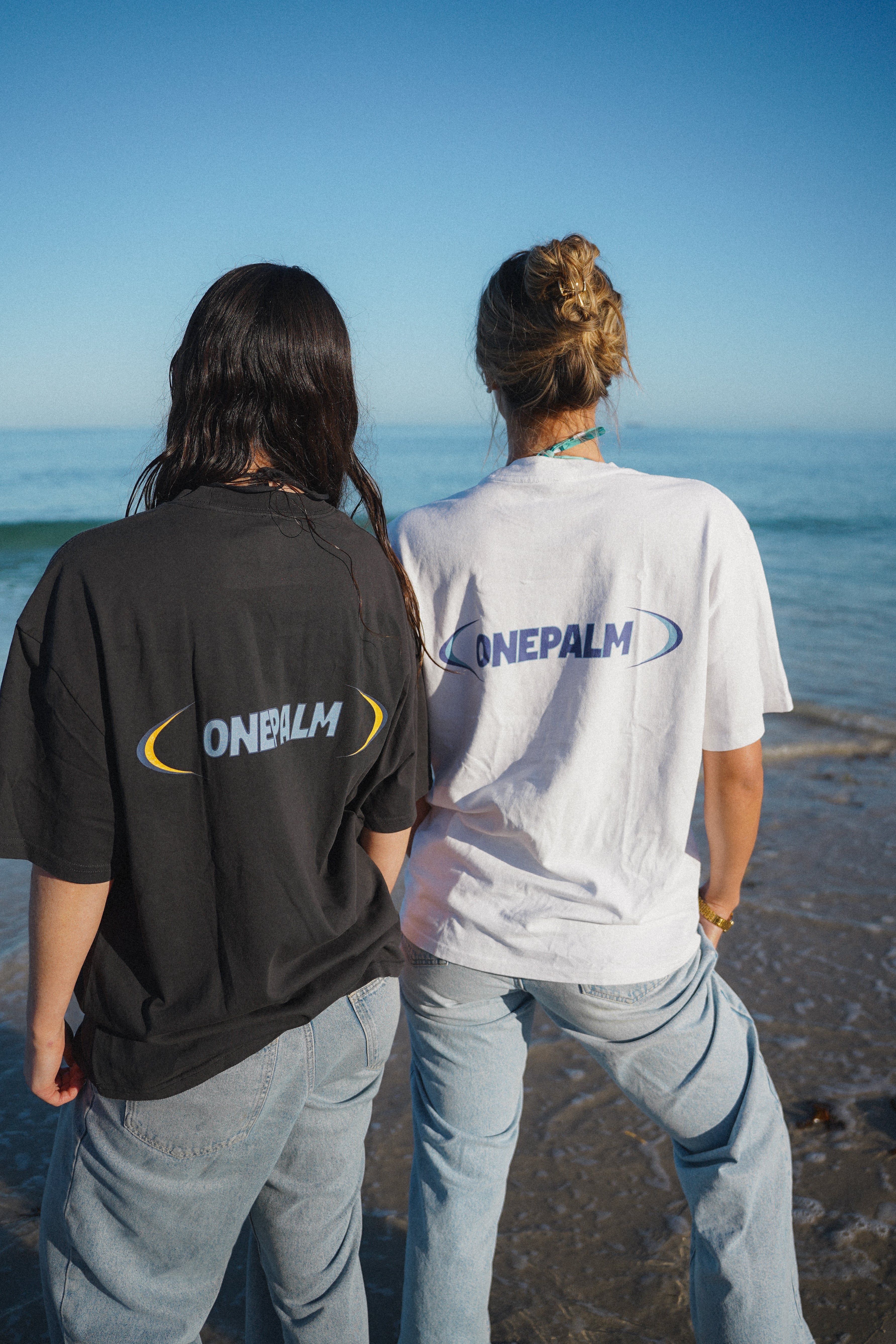 Palm Tee | Yellow / Blue