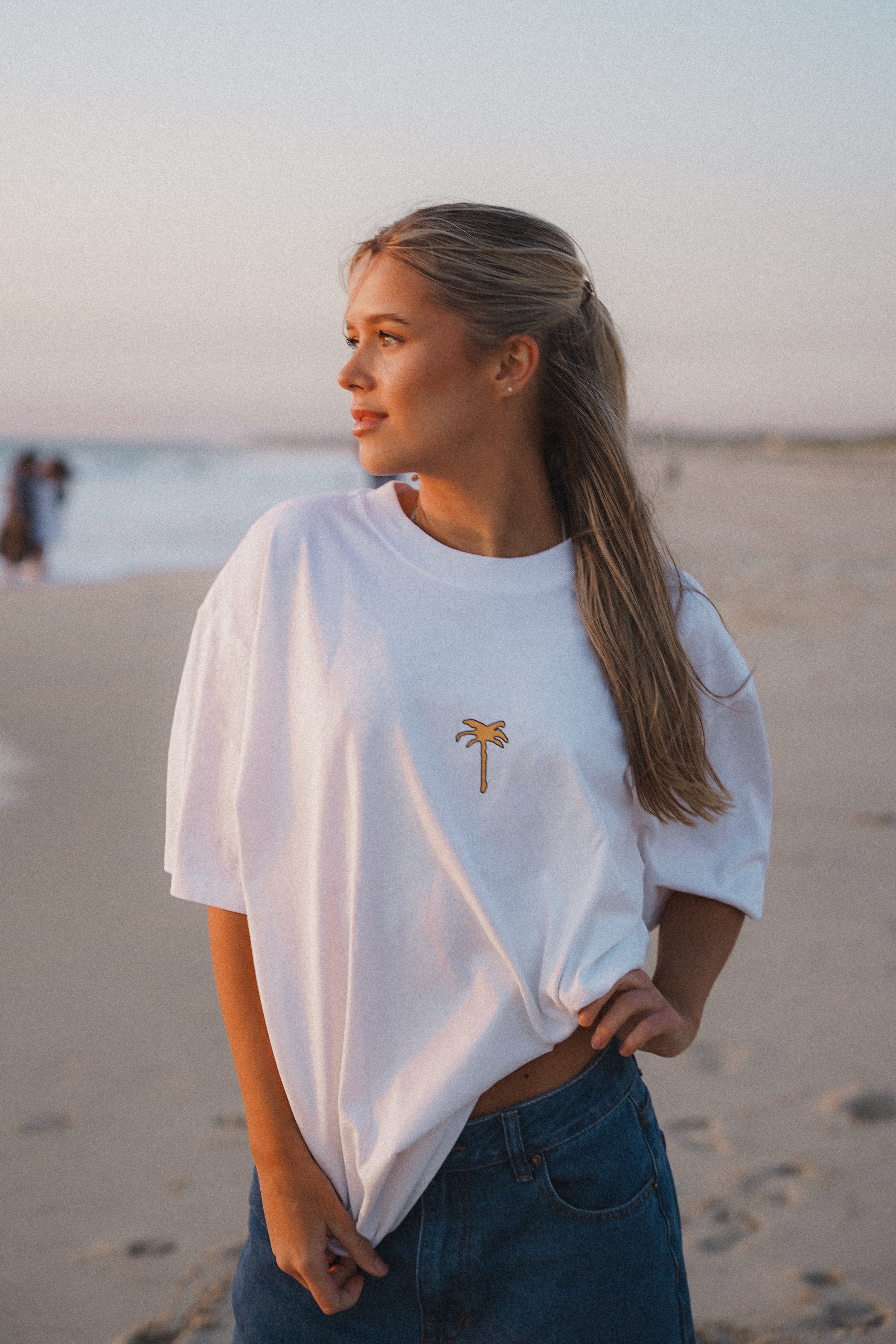Palm Tee | Yellow / Blue